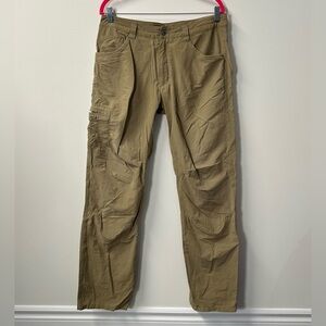 '15 PATAGONIA men's common threads tan/beige nylon quandary pants, 33".